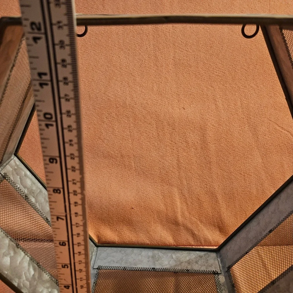 Hexagon Metal Wire Basket Industrial‎ Wall Hanging Decor Storage